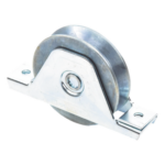 COMUNELLO 1151-4540-001 – Rueda para Puerta Corrediza / 10 cm / Carga 380 kg / Canal Tipo V / Acero Galvanizado