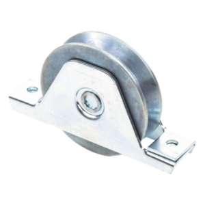 COMUNELLO 1151-4540-001 – Rueda para Puerta Corrediza / 10 cm / Carga 380 kg / Canal Tipo V / Acero Galvanizado