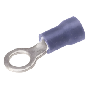 HUBBELL BURNDY HUB-TP-1414 – Terminal de Ojillo / Tornillo 1/4 in (6 mm) / Calibre 16-14 AWG / Aislamiento de Vinilo / Cobre Estañado / Longitud 1.05 in (27 mm)