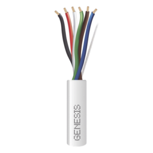 GENESIS 3116-1012 – Cable para Alarma / 6 Conductores / Calibre 18 AWG / Plenum / 305 m (1000 ft) / Blanco