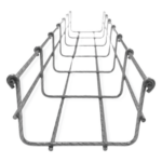 CHAROFIL CH-54-100BM – Charola Tipo Malla / Bimetálica Zinc-Aluminio / 54/100 mm / 86 Cables Cat6 / 3 m (9.8 ft) / Uso Exterior y Zonas Húmedas