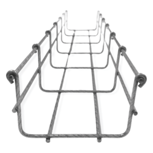 CHAROFIL CH-54-100BM – Charola Tipo Malla / Bimetálica Zinc-Aluminio / 54/100 mm / 86 Cables Cat6 / 3 m (9.8 ft) / Uso Exterior y Zonas Húmedas
