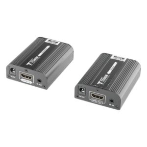 EPCOM TITANIUM TT-672 – Kit Extensor HDMI para distancias de 30 metros / Resolución 4K x 2K@ 30 Hz/ Cat 6, 6a y 7 / HDCP2.2 / HDMI 2.0  / Soporta PCM, HDbitT / Soporta control remoto del equipo fuente.