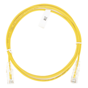 LINKEDPRO BY EPCOM LP-UT6-200-YE-28 – Cable de Parcheo Slim UTP Cat6 / 2 m (6.56 ft) / 28 AWG / Amarillo / 1 Gbps