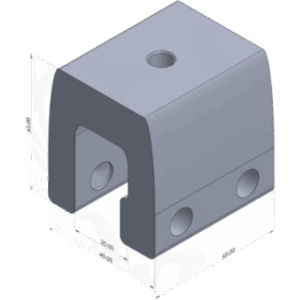 BASEL N00028 – Clamp de Sujeción para Paneles Solares / Aluminio Serie 6000 / Sin Perforaciones / Lámina Engargolada / 187 g / Tornillos Acero Inoxidable
