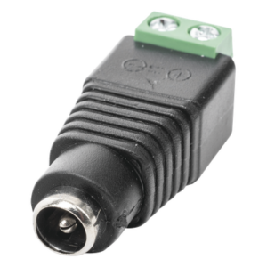 EPCOM POWERLINE JR-53 – Adaptador de Alimentación DC / Jack Hembra 3.5 mm / Terminales Tornillo / Polarizado 12 Vcc / Pin Cobre 2.1 mm / Calibre 18 AWG