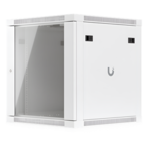 UBIQUITI UACC-RACK-12U-WALL-600-G – Gabinete Rack 12U / Montaje en Pared / Profundidad 600 mm / Puerta Vidrio Templado / Carga 80 kg (176 lb) / Ventilación Integrada