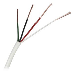 SY-22-04 – ( Venta x metro ) Cable 4x22 AWG, Color Blanco, uso INTERIOR, para aplicaciones en alarmas Aprobado UL, ( Hasta agotar existencias )