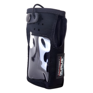 BEE ELECTRONICS INC 3112-BC – Funda Protectora para Radio / Nylon Reforzado / Clip Metálico para Cinto / Visor Frontal Transparente / Compatible Icom IC-F1000T/IC-F2000T