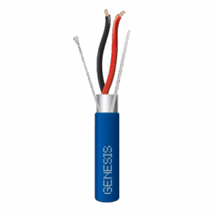GENESIS 3214-2106 – Cable Plenum Blindado / 2 x 18 AWG / 305 m (1000 ft) / Clasificación CMP, CL3P, FPLP, FT6 / Temperatura -20°C a 75°C / Color Azul