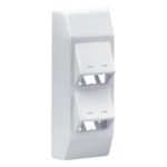 PANDUIT T45HDBIW – Soporte de 4 Puertos Mini-Com / Bisagras a Presión / Para Canaleta T45 / PVC Rígido / UL94V-0 / Blanco Mate