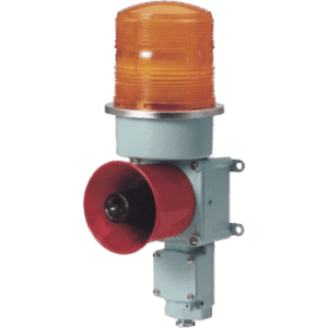 QLIGHT SDL-WS-120-A – Combinación de Señalización Visual y Acústica / LED Giratoria / 5 Tonos de Advertencia / 120 dB / IP66 / -30°C a +50°C / AC120V / Ámbar / Aluminio / Marítimo e Industrial