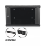 PRECISION PS06550GU – Gabinete de Pared / 6U / 19 Pulgadas / 600 x 550 x 382 mm / Cristal Templado 5 mm / Carga 60 kg / IP20