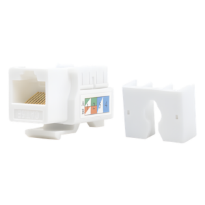 LINKEDPRO BY EPCOM LP-KJ-505-WH – Módulo Jack Keystone / Cat5e / Terminación 110 / RJ45 / 1 Puerto / 90° / T568A-B / Blanco