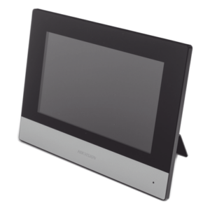 HIKVISION DS-KH6320-WTE1 – Monitor IP WiFi Touch Screen / Pantalla 7" / Resolución 1024 x 600 / Wi-Fi 2.4 GHz / Ethernet 10/100 Mbps / PoE Estándar / Audio Bidireccional / Integración 16 Cámaras IP 2 MP