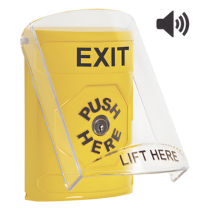 STI SS22A0XT-EN – Botón de Salida / Carcasa de Policarbonato / Bocina Integrada / Llave de Restablecimiento / Rango -40 a 121°C / UL cUL ADA
