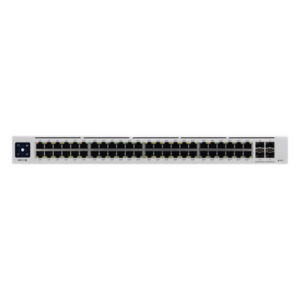 UBIQUITI USW-PRO-48-POE – Switch PoE administrable / 48 puertos Gigabit PoE+ / PoE++ 802.3bt / 4 SFP+ 10G / 600W / 1.72' de alto