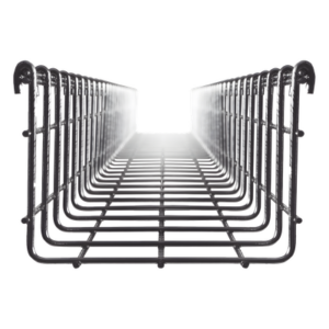 CHAROFIL MG-50-442EZ – Charola Tipo Malla / 150 mm Ancho / 116 mm Peralte / 3 m (9.84 ft) Longitud / Electro Zinc / 277 Cables Cat6
