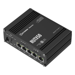 TELTONIKA RUTX50 – Router Industrial / 5G 3.3Gbps / Dual SIM / Wi-Fi 5 802.11ac Wave2 / 5x Gigabit Ethernet / -40°C a 75°C / 1.08 ft x 5.12 in x 4.33 in