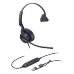 YEALINK UH46-MONO-TEAMS-USB-C/A – Auriculares USB Mono / Cancelación de Ruido IA / Altavoz 35 mm / USB-C/A Plug-and-Play / Compatible con Microsoft Teams