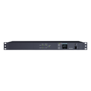 CYBERPOWER PDU24001 – PDU ATS Medible / 10 Salidas NEMA 5-15R / 2 Entradas 120 Vca / 1UR Horizontal 19 in / Cable 3.05 m (10 ft) / 100-120 Vca