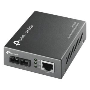 TP-LINK MC100CM – Convertidor de Medios / Fibra Multimodo SC / RJ45 10/100 Mbps / 100 Mbps / Alcance 2 km / Plug and Play