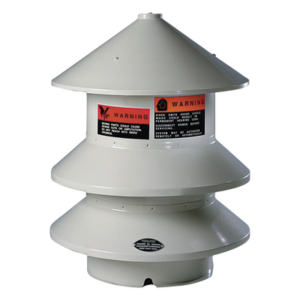 FEDERAL SIGNAL INDUSTRIAL MODEL2 – Sirena industrial omnidireccional / 102 dBC @ 30.5 m (100 pies) / Alcance 305 m (1000 pies) / Motor 2 HP 120-240V CA/CC / Montaje 10.7-12.2 m (35-40 pies)