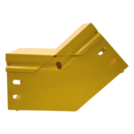 CHAROFIL CHFBVI454X4R8EPK – Curva Vertical Interior / 45° / Aluminio 4" x 4" / Radio 8" / Epóxica Amarilla / Con Tapa y Accesorios