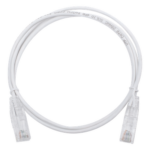 LINKEDPRO BY EPCOM LP-UT6-100-WH28 – Cable de Parcheo Slim UTP Cat6 / 1 Metro (3.28 Pies) / 28 AWG / Blanco / 1 Gbps+
