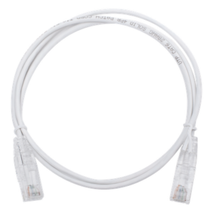 LINKEDPRO BY EPCOM LP-UT6-100-WH28 – Cable de Parcheo Slim UTP Cat6 / 1 Metro (3.28 Pies) / 28 AWG / Blanco / 1 Gbps+