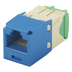 PANDUIT CJT688TGBU – Conector Jack RJ45 / Categoría 6 / 8 Posiciones 8 Cables / 28-30 AWG / Sin Herramienta Impacto / PoE / T568A-B / Azul