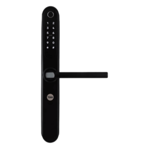 YALE-ASSA ABLOY MX83353 – Cerradura Eléctrica Digital / Mecanismo 2885 Negro / 100 Códigos y Huellas / 3 Tarjetas Proximidad / Compatible Alexa y Google / Perfiles Aluminio 1"