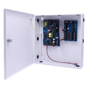 EPCOM POWERLINE AL-1012-FC – Fuente de Poder con Respaldo / 12VDC @ 10A / 8 Salidas Independientes / Conversión 115VAC a 12-24VDC / Batería 40Ah / Interfaz FACP / Supervisión AC y Batería / Montaje en Pared