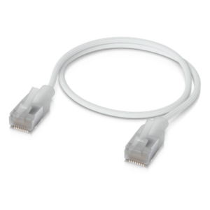 UBIQUITI UACC-CABLE-PATCH-EL-C6A-0.3M-W – Patchcord Cat6A / 10G / PoE+++ / Etherlighting / 0.3 m (1 ft) / RJ45 Blindado