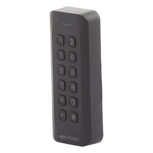 HIKVISION DS-K1802EK – Lector de Tarjetas PROX / EM 125 kHz / Teclado Numérico / Wiegand W26/W34 / IP65 / Perfil Delgado