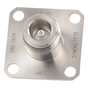 BIRD TECHNOLOGIES 4240-062 – Conector N Hembra / Cambio Rápido QC / No-Soldable / Panel 4 Perforaciones 18 mm / 0.71 in / Níquel-Plata-Teflón