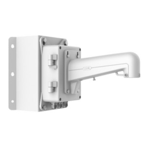 HIKVISION DS-1602ZJ-BOX-CORNER – Soporte de Esquina para Domo PTZ / Caja de Conexiones Integrada / Carga 10 kg / Aluminio y Acero / 176.8 x 194 x 417.8 mm