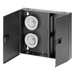 PANDUIT FWME2 – Caja de Conexión de Fibra Óptica / Montaje en Pared / 2 Placas FAP o FMP / Hasta 48 Fibras / Área de Bobinado Integrada / Cierre con Opción de Cerradura