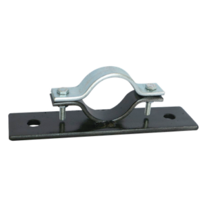 TOTAL GROUND AM-TG/3 – Abrazadera Doble Omega / Acero / Mástil 50.8 mm / Base 200 x 50.8 mm / Fijación 12.7 mm / Muro Vertical