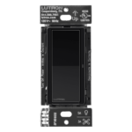 LUTRON CASETA WIRELESS DVRF5NSBL – Interruptor Inteligente de Pared / On/Off No Regulable / 120 V / 5 A LED / 600 W Incandescente / 3 A Ventiladores / Control Pico y Smart Hub / Negro