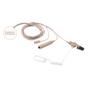 OTTO V1-10356 – Kit Micrófono-Audífono / 3 Configuraciones de Cable / Tubo Acústico Transparente / Compatible KENWOOD NX-200/300/410 TK-480/2180/3180 / NRR 25 dB