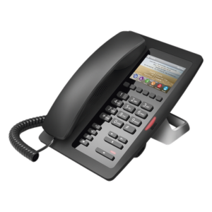FANVIL H5 – Teléfono IP Hotelero / Pantalla LCD Color 3.5" / 2 Líneas SIP / 6 Teclas Hotline / Puerto USB Carga / PoE 802.3af / Personalización Logo Hotel