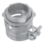 ANCLO ANC-FXR100 – Conector Recto para Tubo Flexible / 1" (25 mm) / Diámetro 39 mm / Largo 40 mm / Acabado Bruñido Brillante / NEMA FB-1 / UL 514B
