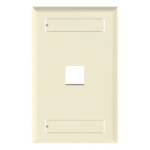 PANDUIT NK1FEIY – Placa de Pared Vertical / 1 Puerto Keystone / 69.8x114.3 mm / 2.75x4.5 pulg. / Marfil