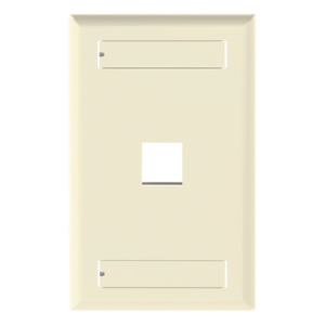 PANDUIT NK1FEIY – Placa de Pared Vertical / 1 Puerto Keystone / 69.8x114.3 mm / 2.75x4.5 pulg. / Marfil