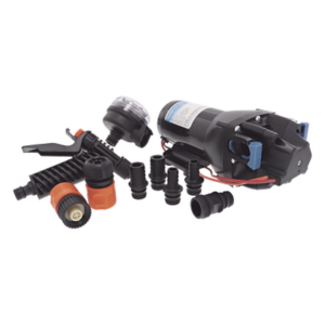 JABSCO Q401J-118N-3A – Bomba de Agua de Alta Presión / 15 LPM (4 GPM) / Corte a 4.1 bar (60 PSI) / 12 Vcd / IPX6 / Autocebante 2.4 m (7.9 ft)