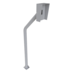 ACCESSPRO BAS-POS-RFID – Base Tubular para Lectora RFID / Acero Calibre 14-16-18 / 1206 mm (3.96 ft) de Alto / 3.3 kg / Pintura Electrostática Gris Mate / Anclaje Barrenancla Incluido