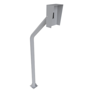 ACCESSPRO BAS-POS-RFID – Base Tubular para Lectora RFID / Acero Calibre 14-16-18 / 1206 mm (3.96 ft) de Alto / 3.3 kg / Pintura Electrostática Gris Mate / Anclaje Barrenancla Incluido