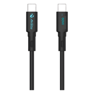 EZVIZ AKPAC6SM60W – Cable USB-C a USB-C / Carga Rápida 60W / Transferencia 480 Mbps / Magnético Auto-enrollable / Silicona Líquida / 1 m (3.3 ft)