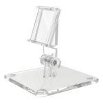 ACCESSPRO T-SHAPE-STAND-3101 – Soporte de Escritorio en T / Rotación 50° / Compatible con Etiquetas 2.13" a 4.2" / Policarbonato y ABS Transparente / Montaje Directo